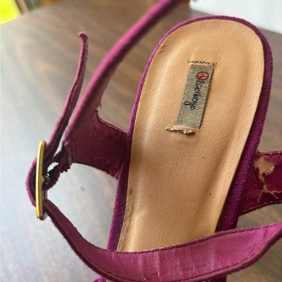 Purple Suede Platform Heels - Picture 2 of 3